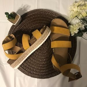 NEW - Yellow Espadrille Sandals